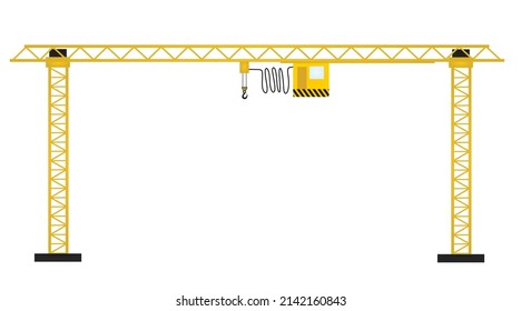 Over head crane. vector illustration 