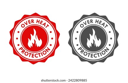Over heat design logo template illustration