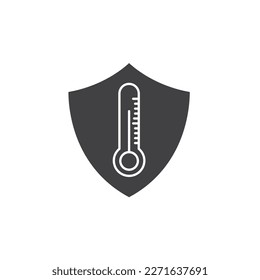 over heat protection icon vector concept design template web