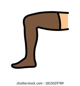 over knee sock color icon vector. over knee sock sign. isolated symbol illustration
