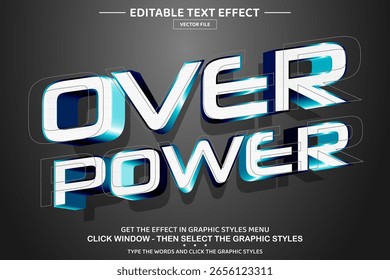 Plantilla de efecto de texto editable en 3D
