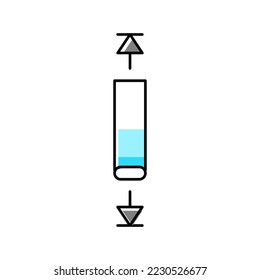 over scroll color icon vector. over scroll sign. isolated symbol illustration