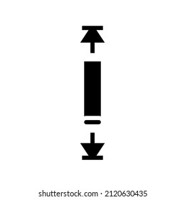 over scroll glyph icon vector. over scroll sign. isolated contour symbol black illustration