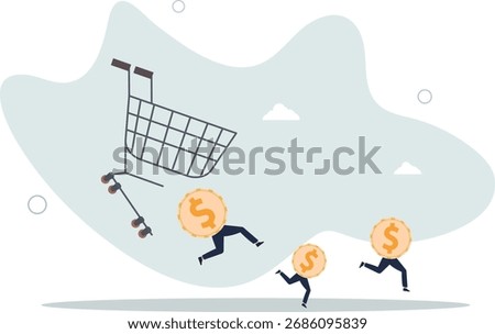 Over spending, consumerism or payment for expensive shopping cost causing debt and financial problem concept.life and employment of people.