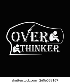 Over Thiker, typography t shirt design