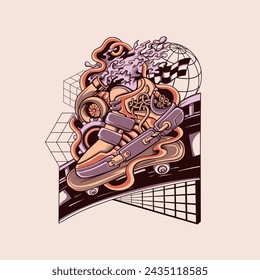 Over Turbo Shoes for apparel, merchandise or other
