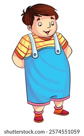 Over weight man vector illustration