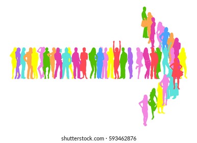 Over white Many People 