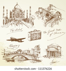 over the world travel - vector illustration