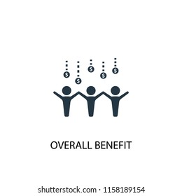 overall benefit creative icon. Simple element illustration. overall benefit concept symbol design from Crowdfunding collection. Can be used for web and mobile.