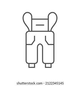 Overall or coverall line outline icon