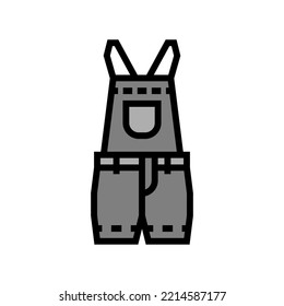 overall denim color icon vector. overall denim sign. isolated symbol illustration