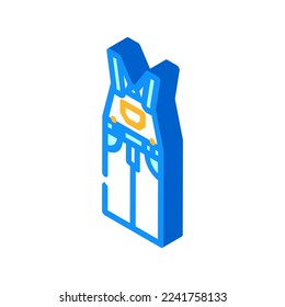overall denim isometric icon vector. overall denim sign. isolated symbol illustration