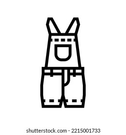 vector de icono de línea de denim general. signo general del denim. símbolo de contorno aislado ilustración negra