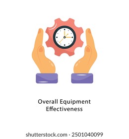 Overall Equipment  Effectiveness Vector Flat Icon Design illustration Symbol on White background EPS 10 File