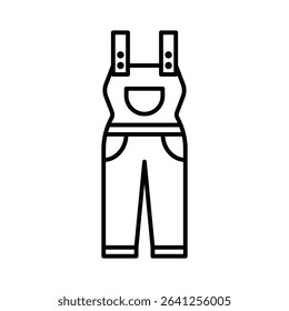 Overall Icon outline set sign