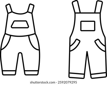 "Overall Icon Set - Thin Line Outline Vector Collection"