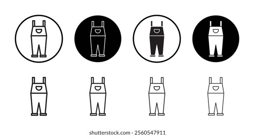 Overall icon Thin line flat illustration