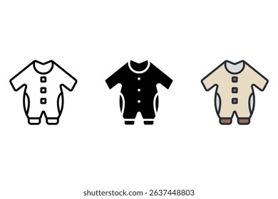 overall icons isolated on White Background. Flat style design