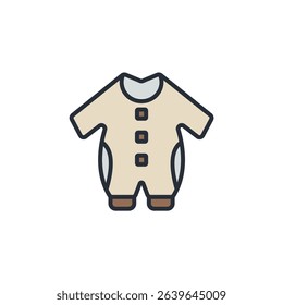 overall icons isolated on White Background. Flat style design