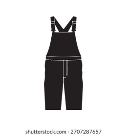 Overall silhouette vector flat illustration design on white background