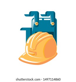 overall uniform with helmet secure