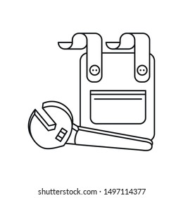 overall uniform with wrench tool
