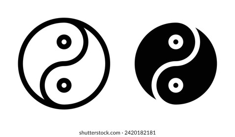 Wellness-Vektorgrafik-Set insgesamt. Yin Yang Balance Sign geeignet für Apps und Websites UI Design Stil.