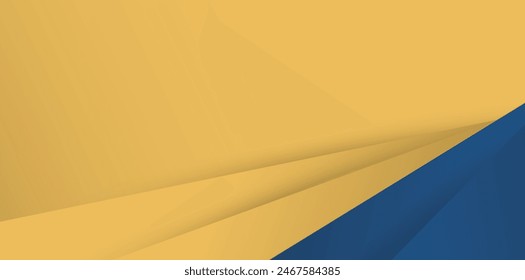 The overall yellow and blue composition is simple yet modern, highlighting clean lines and sharp edges. The image exudes a professional and contemporary vibe