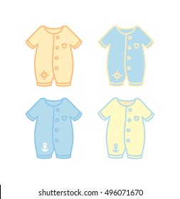 overalls for baby - vector illustration