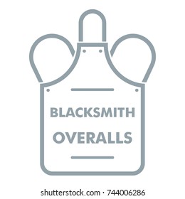 Overalls blacksmith logo. Simple illustration of overalls blacksmith vector logo for web