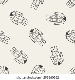 overalls doodle seamless pattern background