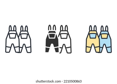 overalls icons  symbol vector elements for infographic web