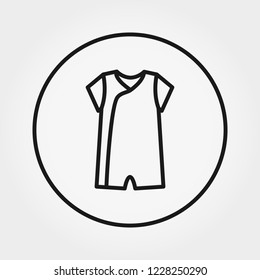 Overalls. Jumpsuit. Icon. Vector. Editable Thin line.