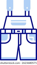 Design de ícone de vetor de linha de macacão