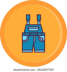 Overalls Line vector Icon Design