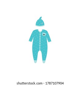 Overalls for newborns. Baby clothes. Vector illustration can use for landing page, web, mobile app, banner, poster, flyer, scrubbing