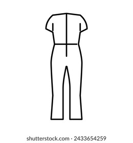overalls pants apparel line icon vector. overalls pants apparel sign. isolated contour symbol black illustration
