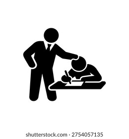 Overbearing Micro Management Icon Isolated On White Background