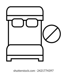 Design des überbuchten Vektorliniensymbols
