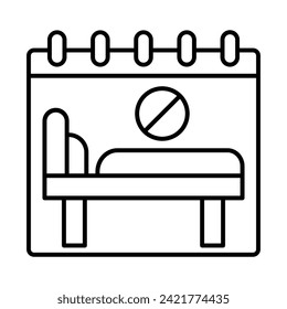 Overbooked Vector Line Icon Design