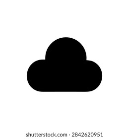 Overcast Cloud Weather Solid Icon