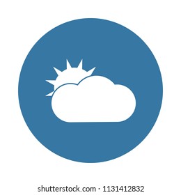 overcast icon in Badge style  on white background