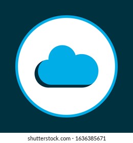 Overcast icon colored symbol. Premium quality isolated cloud element in trendy style.