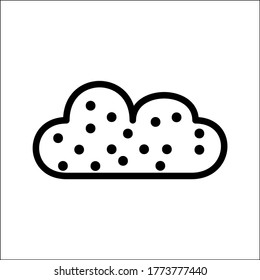 Overcast icon outline style vector