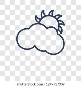 Overcast icon. Trendy Overcast logo concept on transparent background from Weather collection