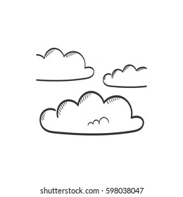 Overcast icon vector sketch