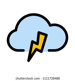 Overcast Lighting strike