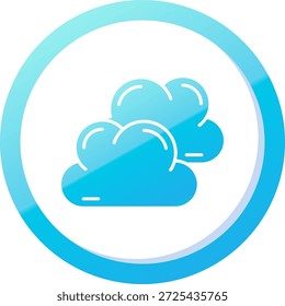 Overcast Line vector Icon Design
