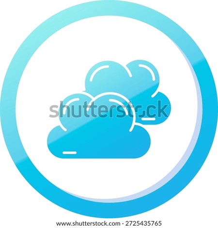 Overcast Line vector Icon Design
